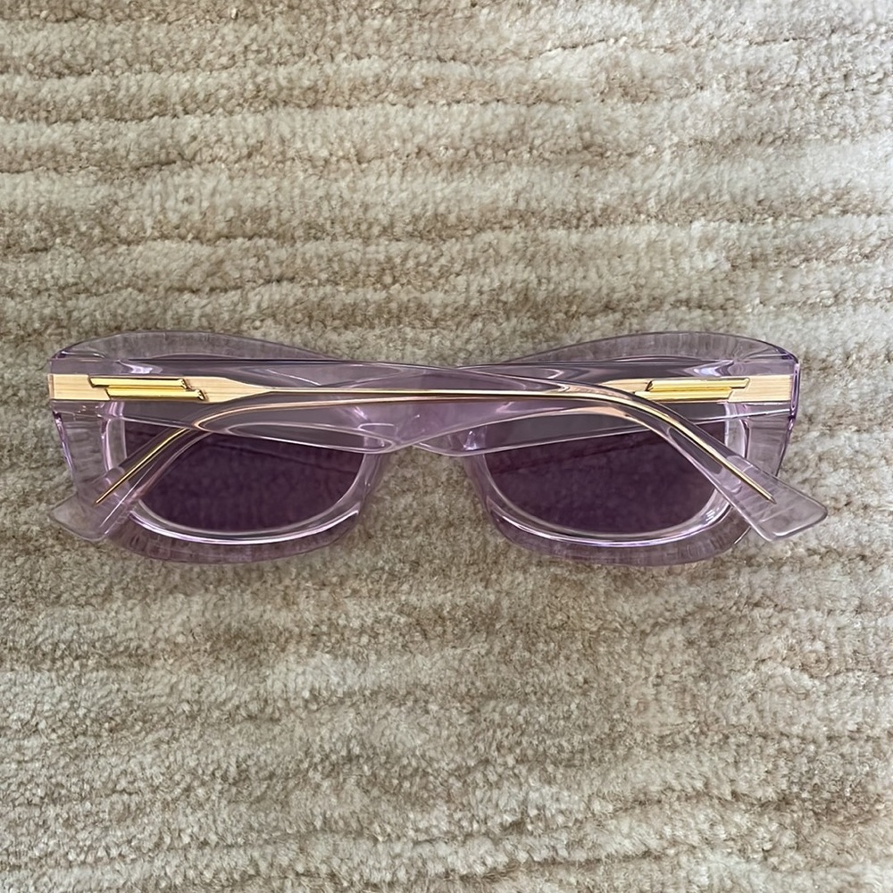 BNIB Bottega Veneta transparent rectangle frame sunglasses - Picture 4 of 11